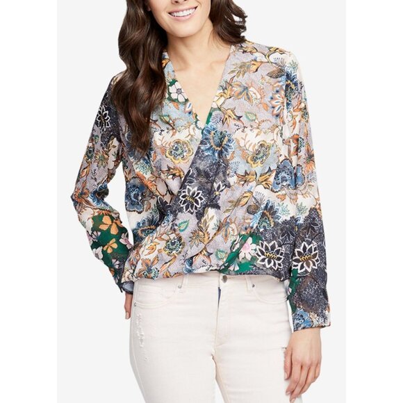 Rachel Roy Top 8 Medium Floral Lightweight Long Sleeve Washable Romantic Fairy - Picture 1 of 10